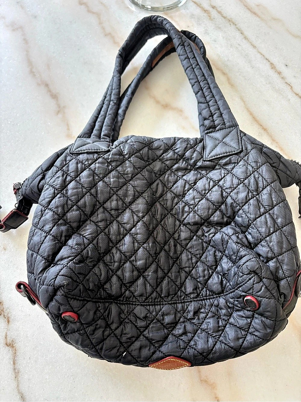 MZ WALLACE Medium Sutton Quilted Tote Black